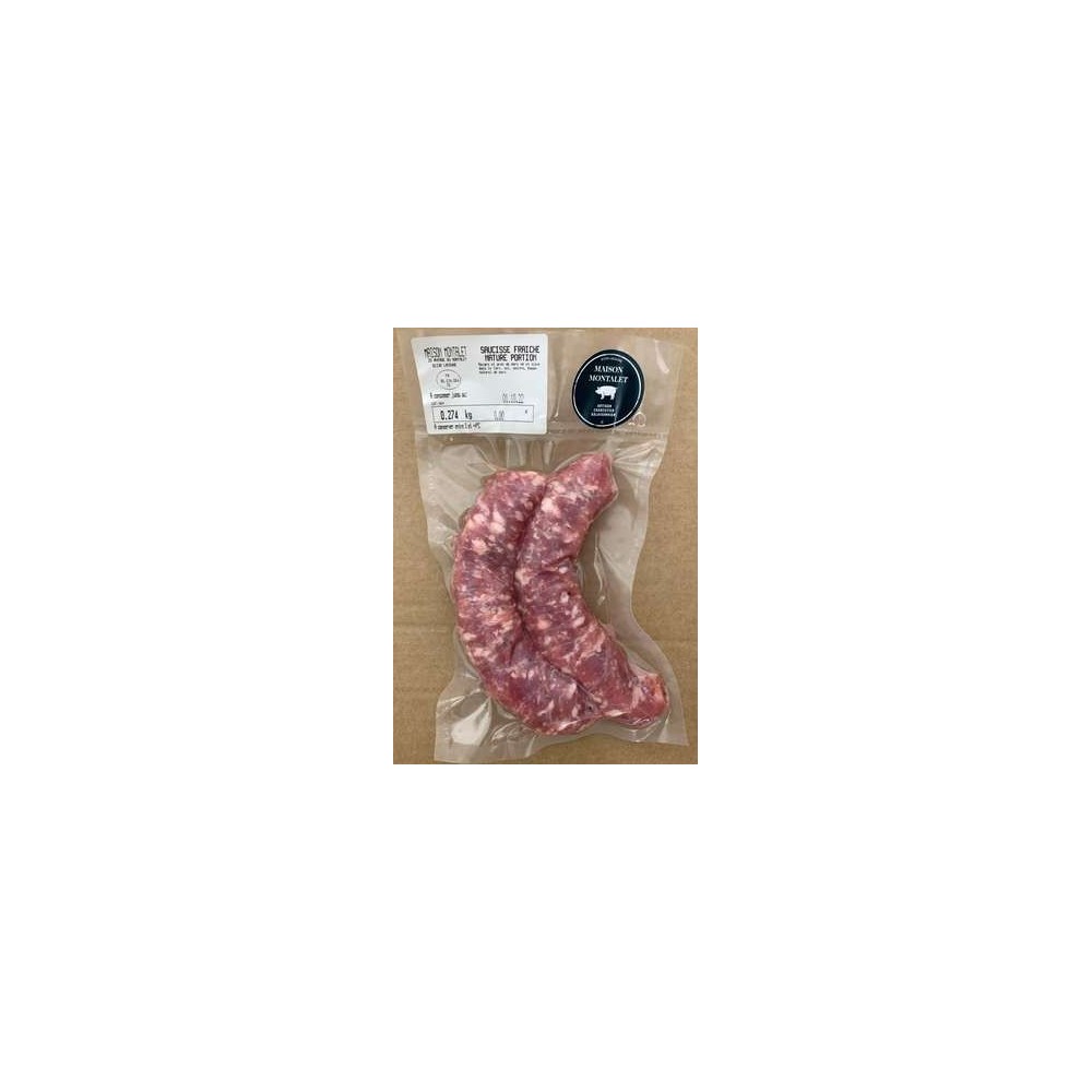 Maison Montalet
Saucisse fraiche nature, Maison Montalet (x 2, environ 260 g)