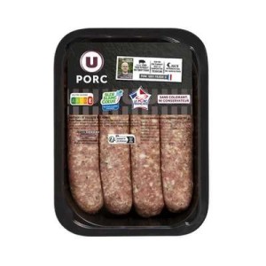 U
Saucisse de Toulouse aux herbes nouvelle agriculture, U (500 g)