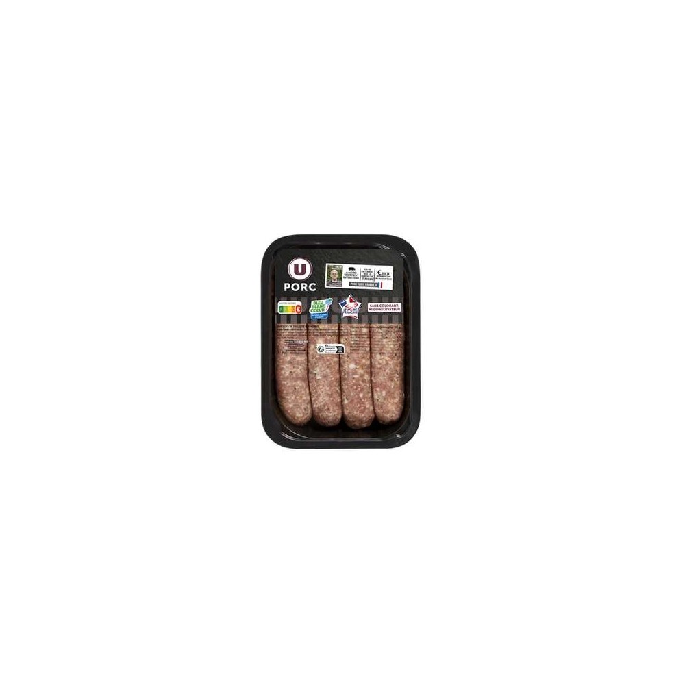 U
Saucisse de Toulouse aux herbes nouvelle agriculture, U (500 g)