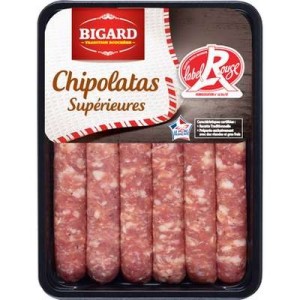 Bigard
Chipolatas supérieures label rouge, Bigard (x6, 330 g)
