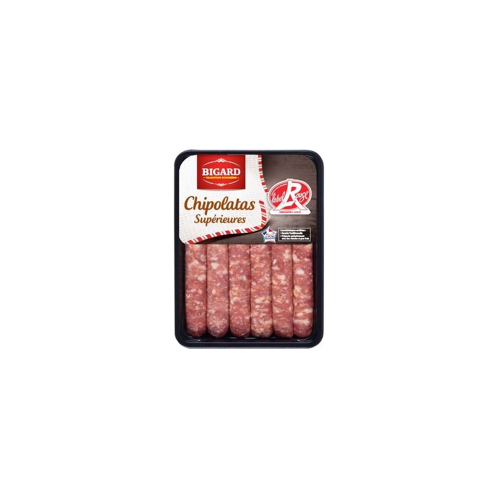 Bigard
Chipolatas supérieures label rouge, Bigard (x6, 330 g)