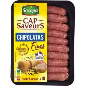Chipolatas fines, Socopa (x 10, 230 g)