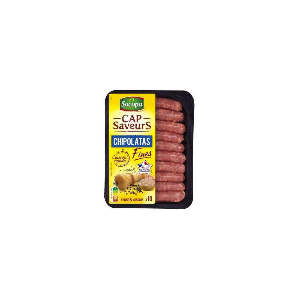 Chipolatas fines, Socopa (x 10, 230 g)