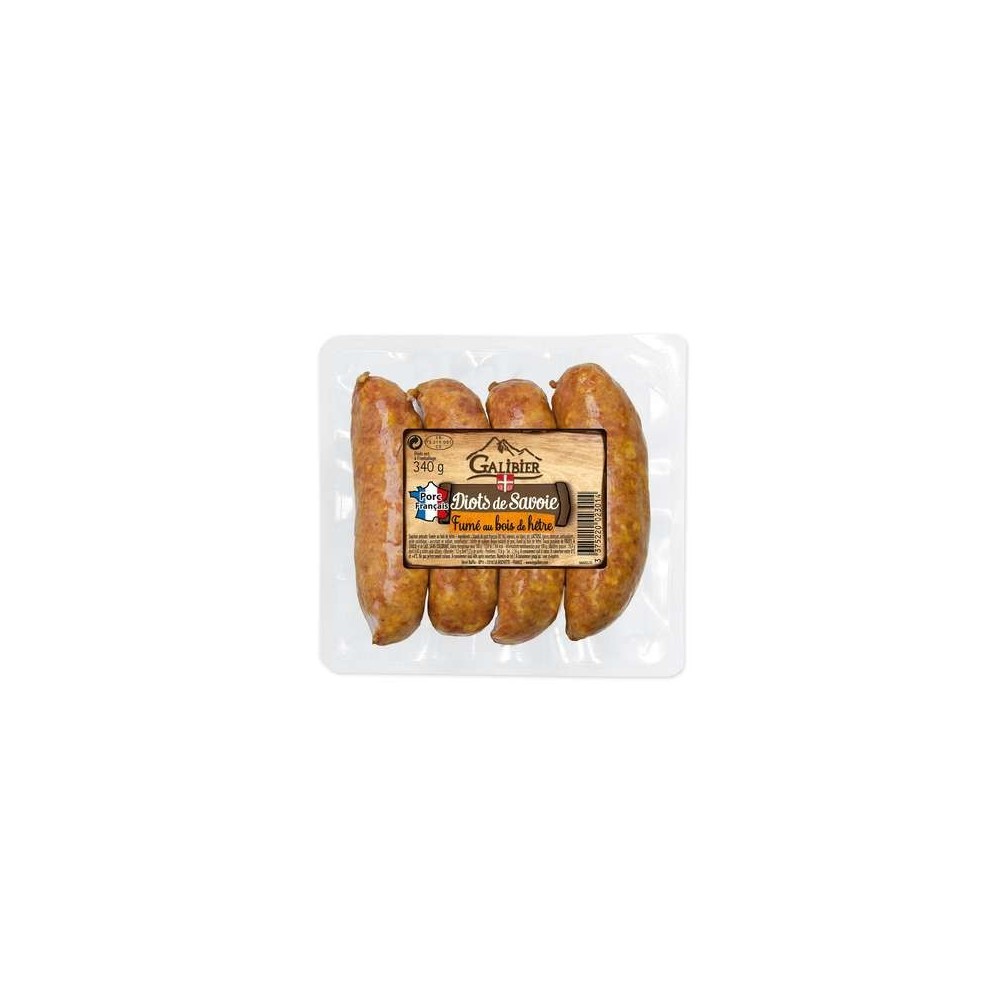 Diots de Savoie fumés à cuire, Galibier (x 4, 340 g)