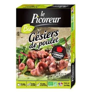 Gésiers de poulet "cuisinés en confit" BIO, Le Picoreur, (300 g)