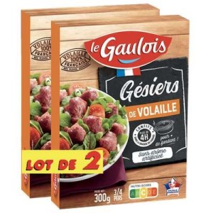 Confit de gésiers de Volaille, Le Gaulois (Lot de 2 x 300 g)