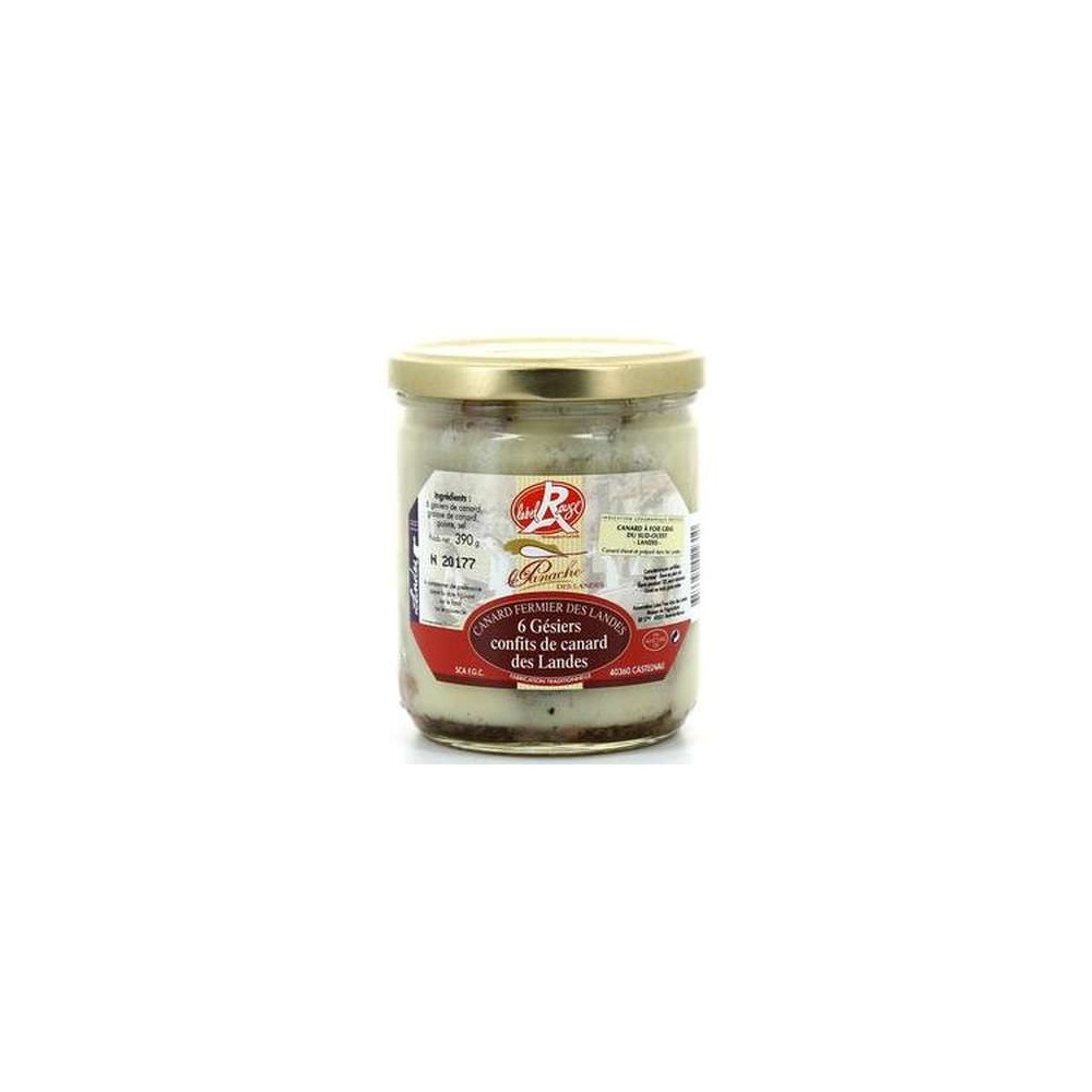 Gésiers de canard confits Label rouge, Panache des Landes (390 g)