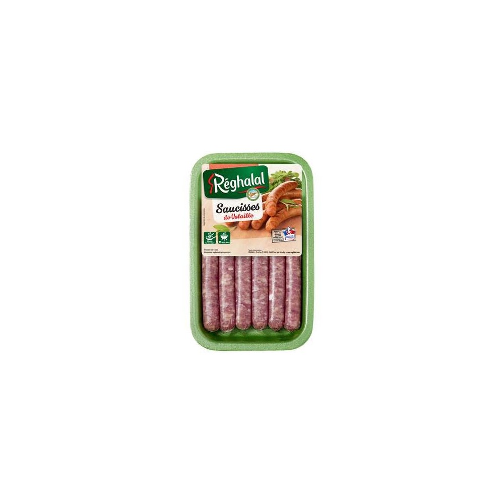 Saucisses de volaille, Reghalal (x 6)