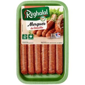 Merguez de volaille, Reghalal (x 6)