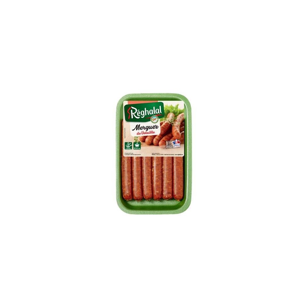 Merguez de volaille, Reghalal (x 6)
