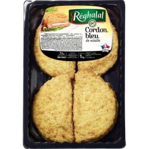 Cordon bleu de volaille Halal, Reghalal (x 8, 1 kg)