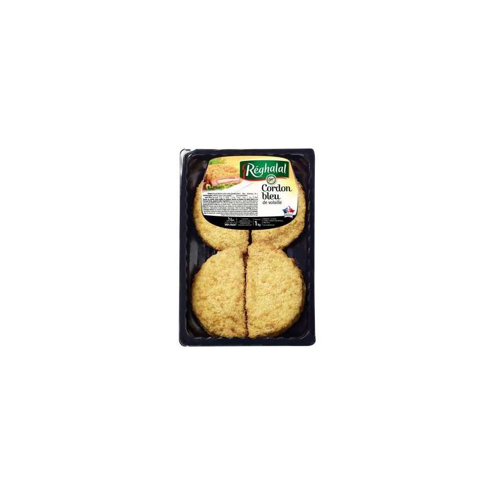 Cordon bleu de volaille Halal, Reghalal (x 8, 1 kg)