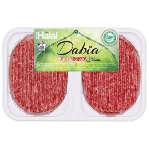 Steak haché pur boeuf 15% MG Halal, Dabia (2 x 125 g)