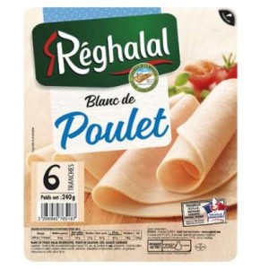 Reghalal
Blanc de poulet halal, Reghalal (6 tranches, 240 g)