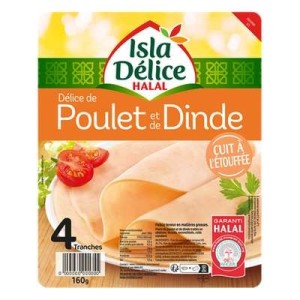 Isla Délice
Blanc de poulet et de dinde halal, Isla Délice (x 4, 160 g)