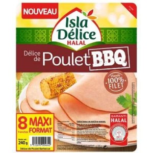 Isla Délice
Blanc de poulet barbecue halal, Isla Délice (x 8, 240 g)