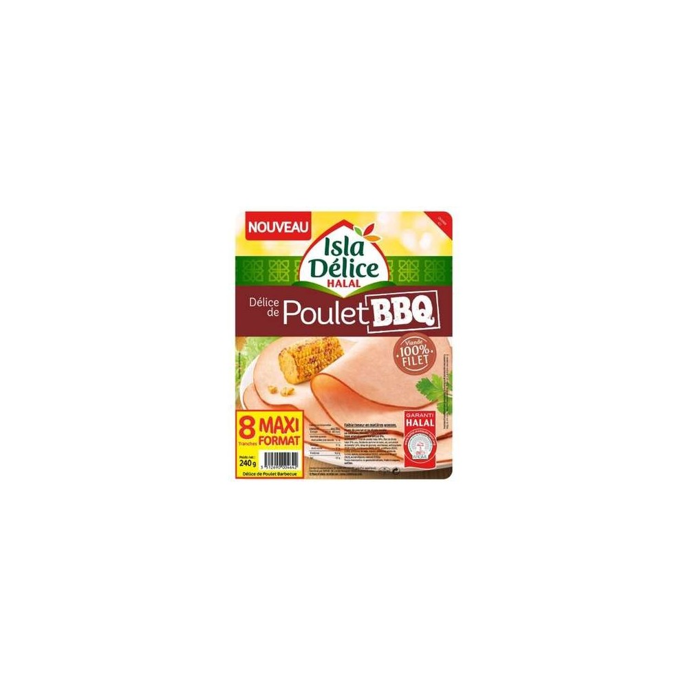 Isla Délice
Blanc de poulet barbecue halal, Isla Délice (x 8, 240 g)