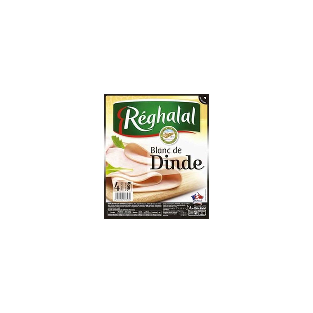 Blanc de dinde halal, Reghalal (4 tranches, 160 g)
