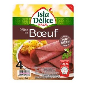 Délice de boeuf Halal, Isla Delice (4 tranches, 120 g)