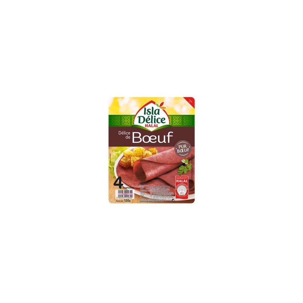 Délice de boeuf Halal, Isla Delice (4 tranches, 120 g)