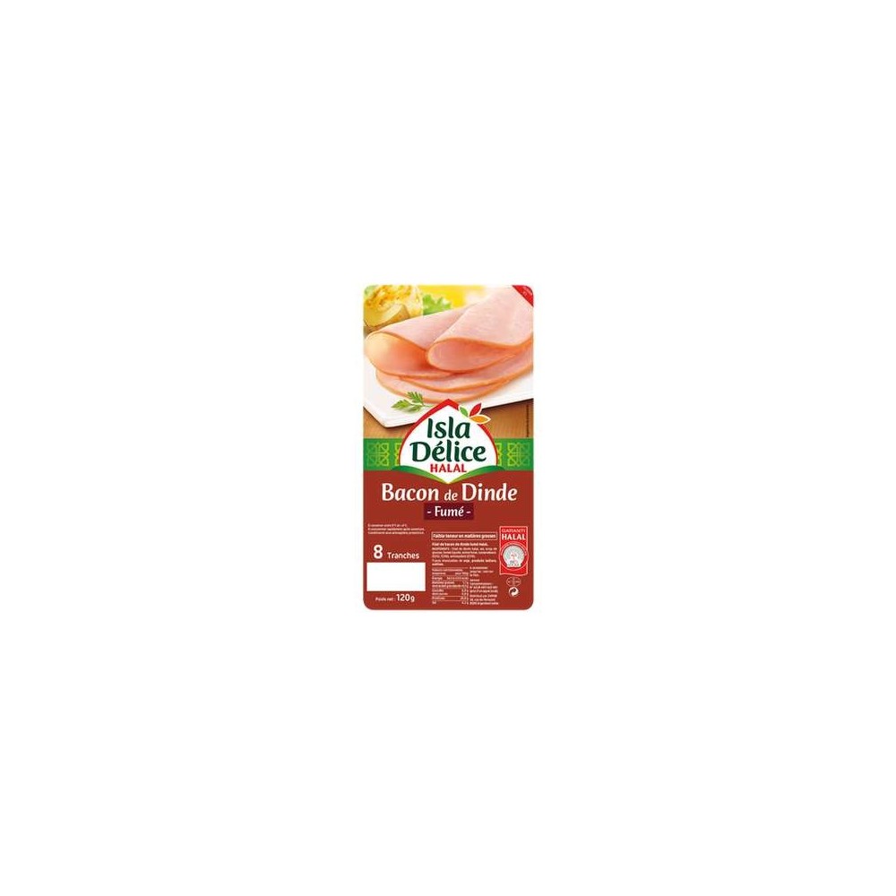 Bacon de dinde fumé, Halal (120 g)