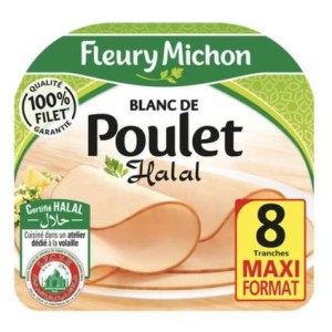 Fleury Michon
Blanc de poulet Halal doré au four, Fleury Michon (8 tranches, 240 g)