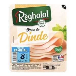 Reghalal
Blanc de dinde, Reghalal (x 8 tranches, 240 g)