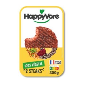 HappyVore
Steaks végétaux et gourmands, HappyVore (x2, 200 g)