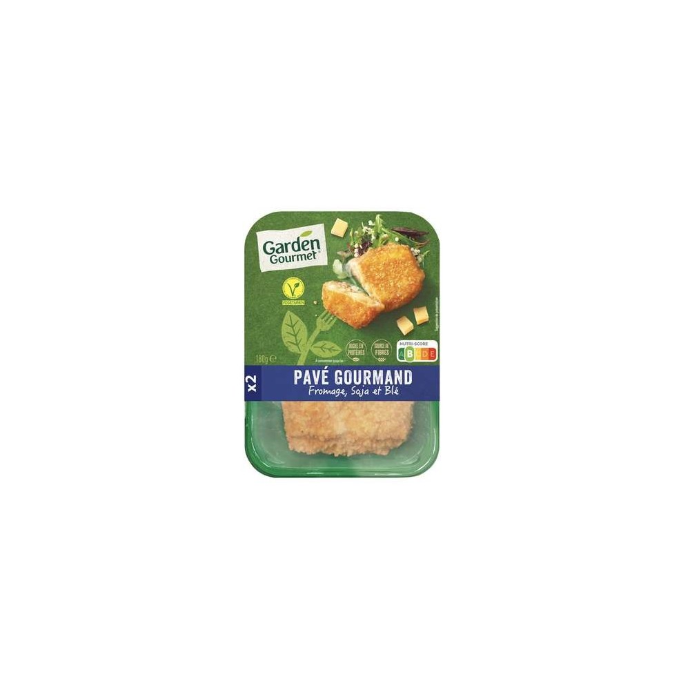Garden Gourmet
Pavé gourmand fromage, soja et blé, Garden Gourmet (x 2, 180 g)