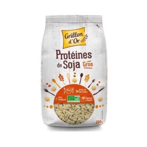 Grillon d'Or
Protéines de soja gros BIO, Grillon d'or (200 g)