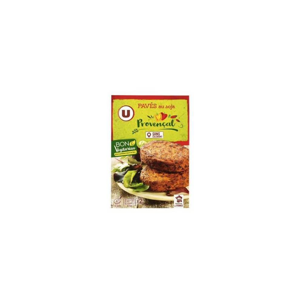 U
Pavés au soja provençal Bon & végétarien, U (x2, 200 g)