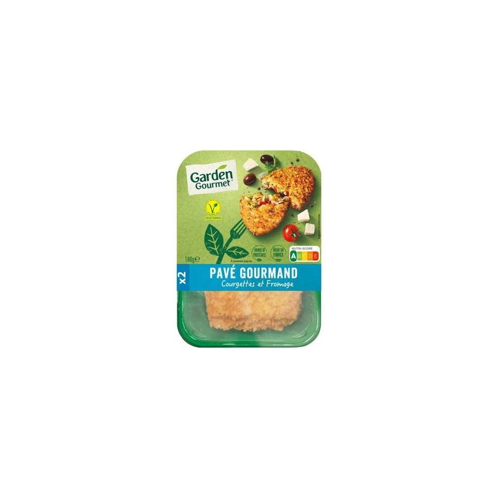 Garden Gourmet
Pavé gourmand courgettes et fromage, Garden Gourmet (180 g)