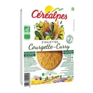 Galettes de céréales courgettes et curry BIO, Céréalpes (x 2, 180 g)
