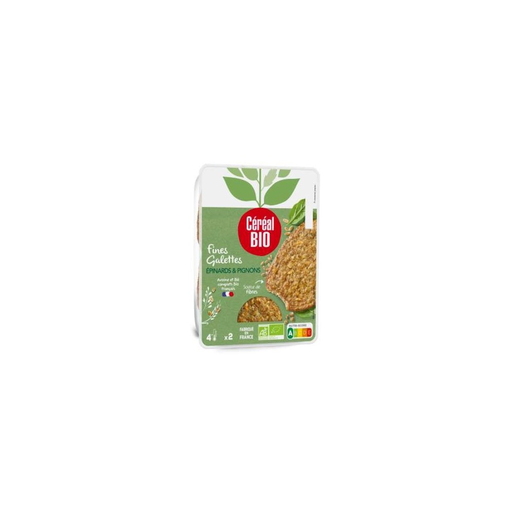 Galettes fines épinards et pignons BIO, Céréal Bio (x 2, 180 g)
