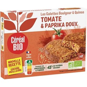 Céréal BIO
Galettes de quinoa à la tomate et au parprika BIO, Céréal Bio (200 g)