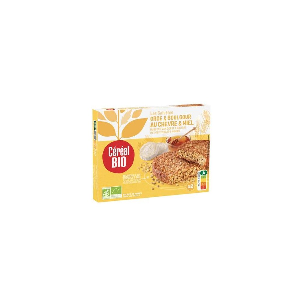 Galettes orge et boulghour au chèvre et miel BIO, Céréal Bio (200 g)