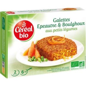 Galettes d'épeautre et boulghour aux petits légumes BIO, Céréal Bio (200 g)
