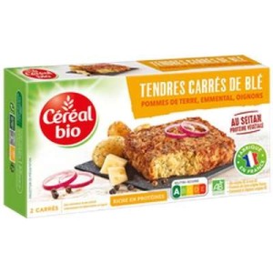 Tendres carrés de blé, pommes de terre oignons et emmental bio, Céréal Bio (200 g)