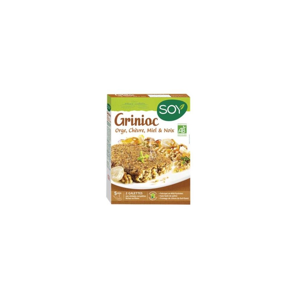 Grinioc orge chèvre miel et noix BIO, Soy (x 2, 200 g)