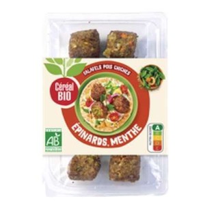 Falafels pois chiches, menthe et épinards BIO, Céréal Bio (180 g)