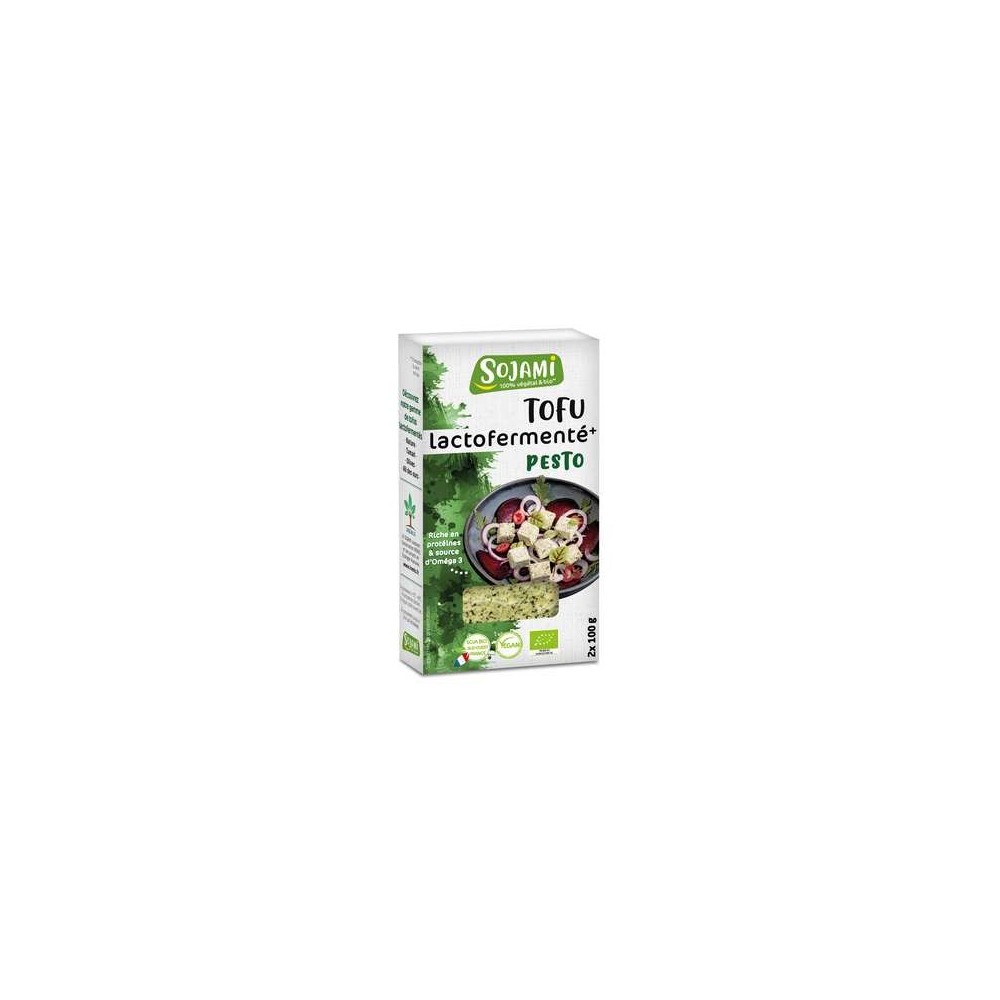 Tofu lactofermenté au pesto BIO, Le Sojami (x 2, 200 g)